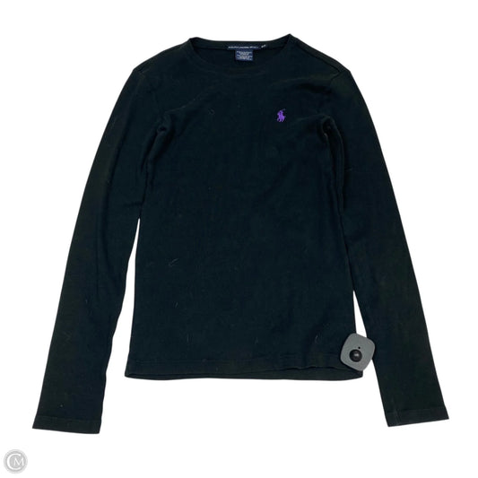 Top Long Sleeve By Ralph Lauren In Black, Size: S