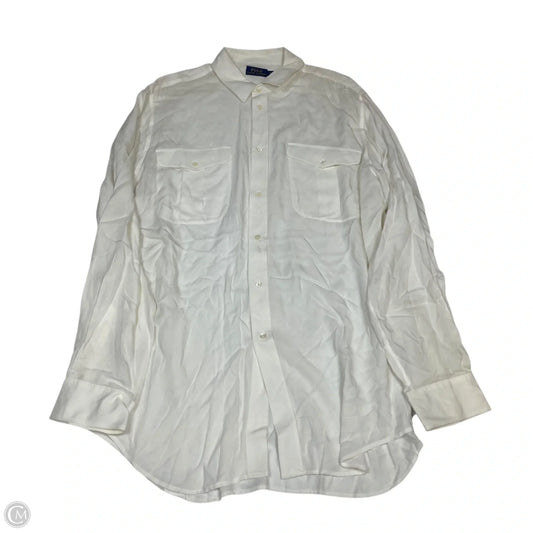 Top Long Sleeve By Polo Ralph Lauren In White, Size: Xl