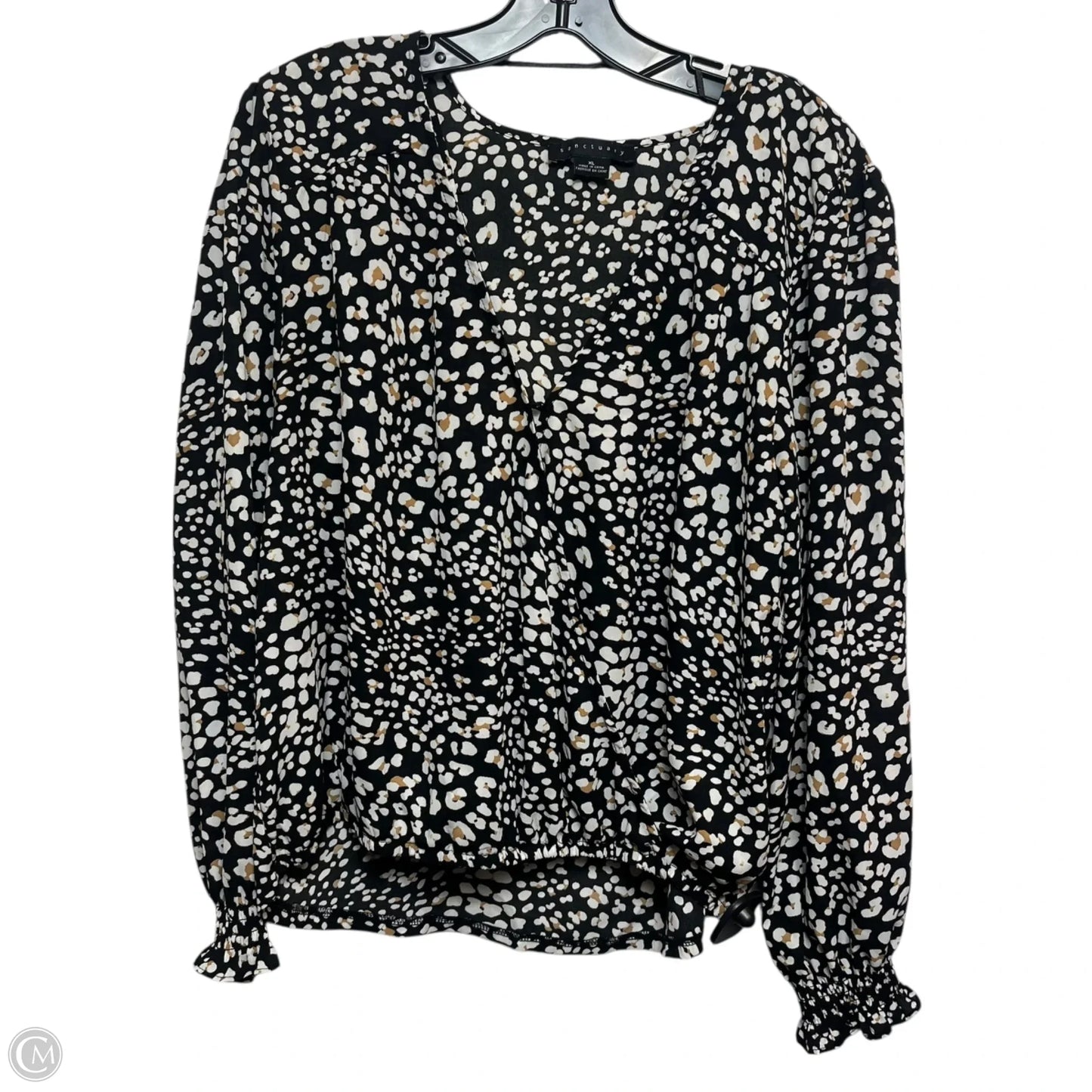 Top Long Sleeve By Sanctuary In Animal Print, Size: Xl