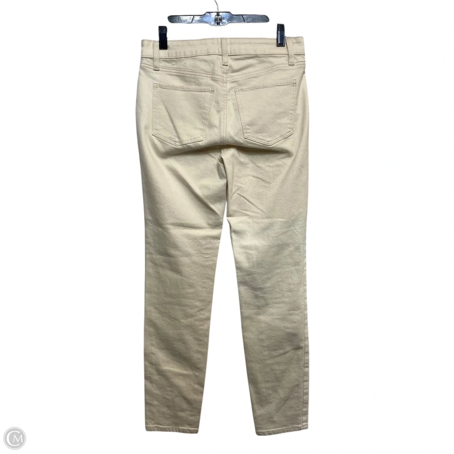 Jeans Cropped By Talbots In Cream Denim, Size: 2