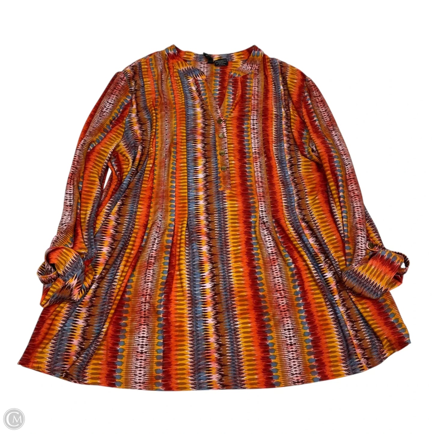 Top Long Sleeve By New Directions In Orange, Size: Xl