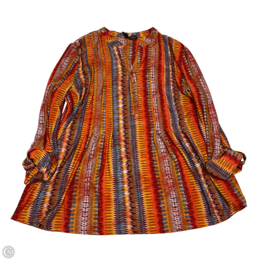 Top Long Sleeve By New Directions In Orange, Size: Xl