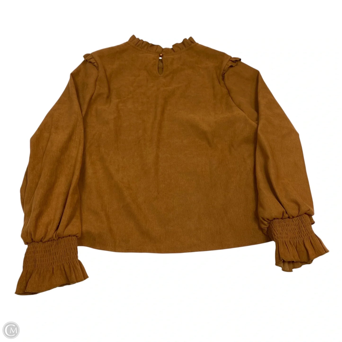 Top Long Sleeve By Shein In Brown, Size: 2x