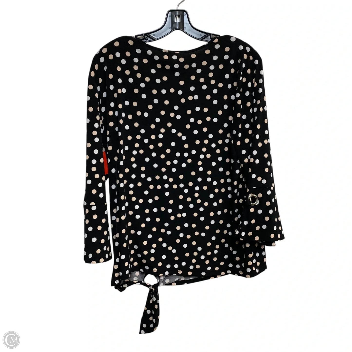Top Long Sleeve By Cato In Black & White, Size: L