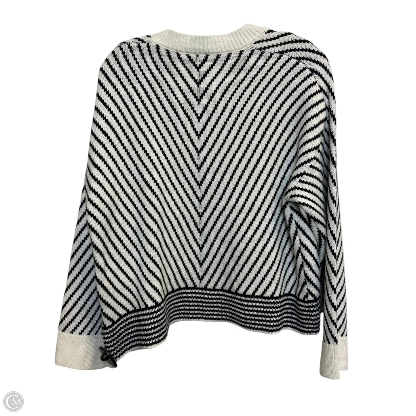 Sweater By Bobeau In Black & White, Size: Lp