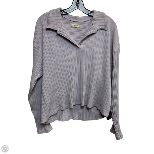 Top Long Sleeve By Madewell In Purple, Size: L