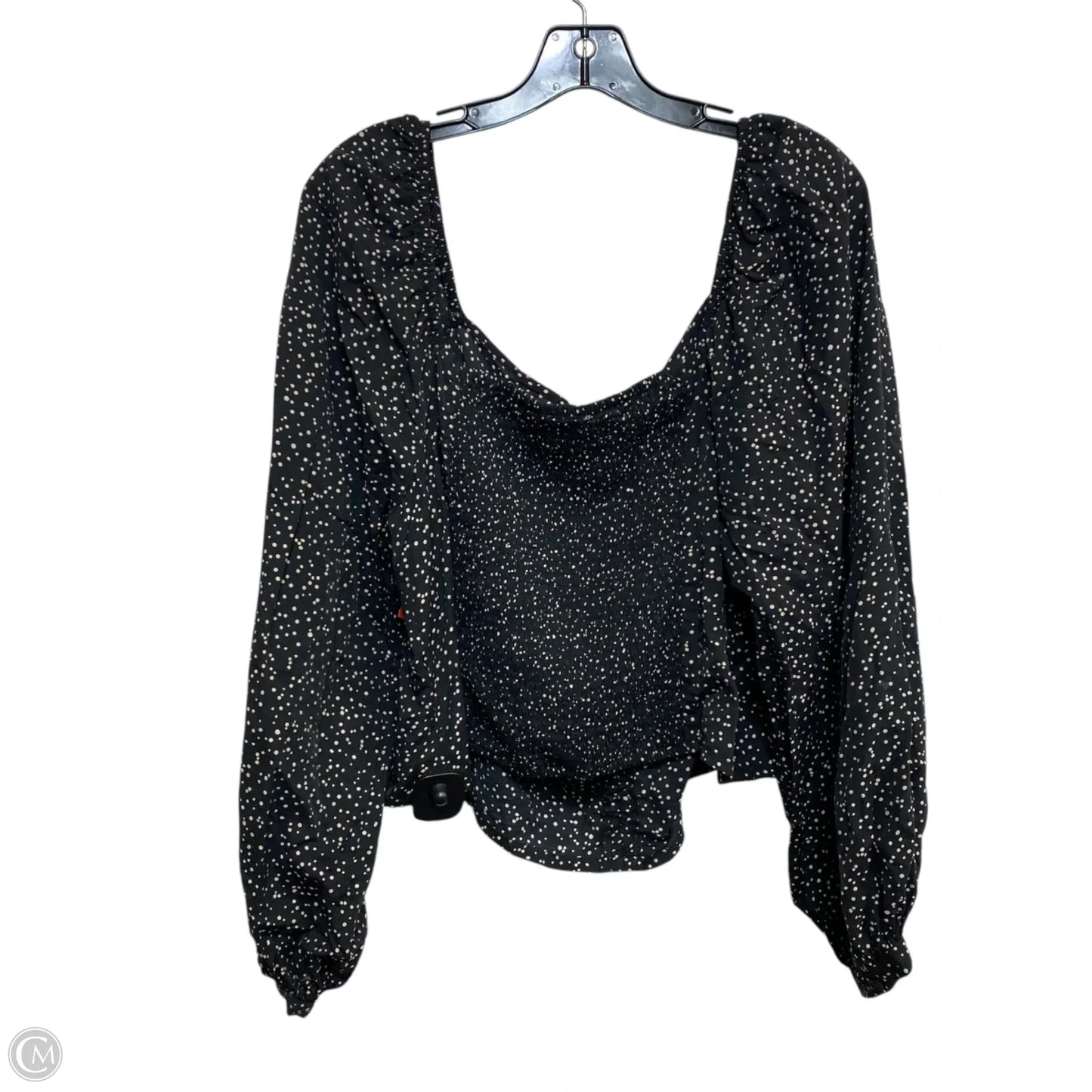 Top Long Sleeve By A New Day In Black & Cream, Size: Xxl