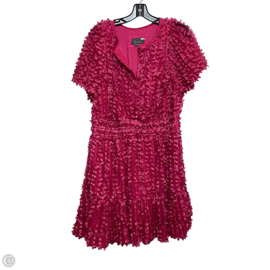 Dress Casual Short By Anthropologie In Pink, Size: 1x