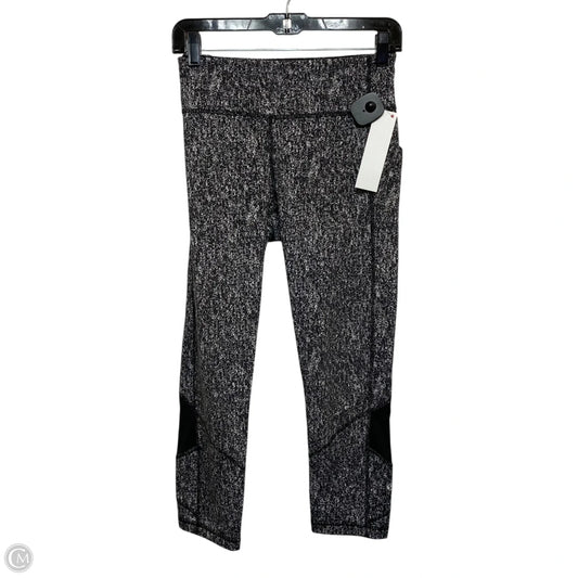 Athletic Leggings Capris Designer By Lululemon In Black & Grey, Size: 8