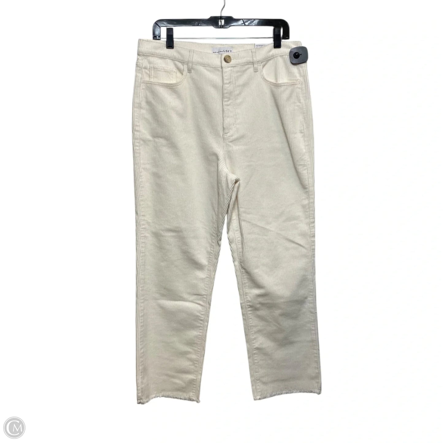 Pants Corduroy By Loft In Cream, Size: 12