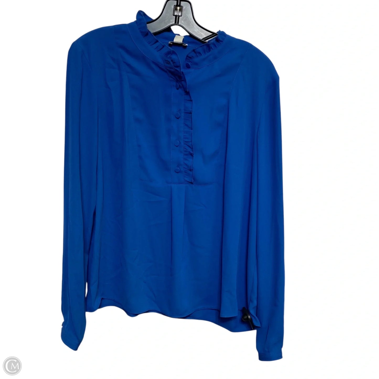 Blouse Long Sleeve By J. Crew In Blue, Size: M