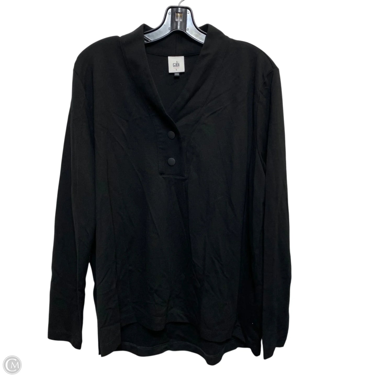 Top Long Sleeve By Cabi In Black, Size: L