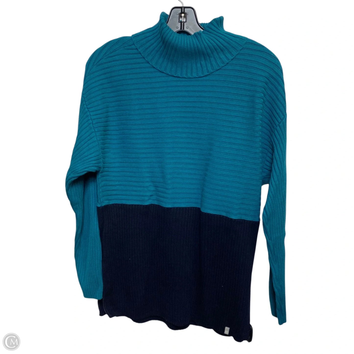 Sweater By Talbots In Blue & Green, Size: M