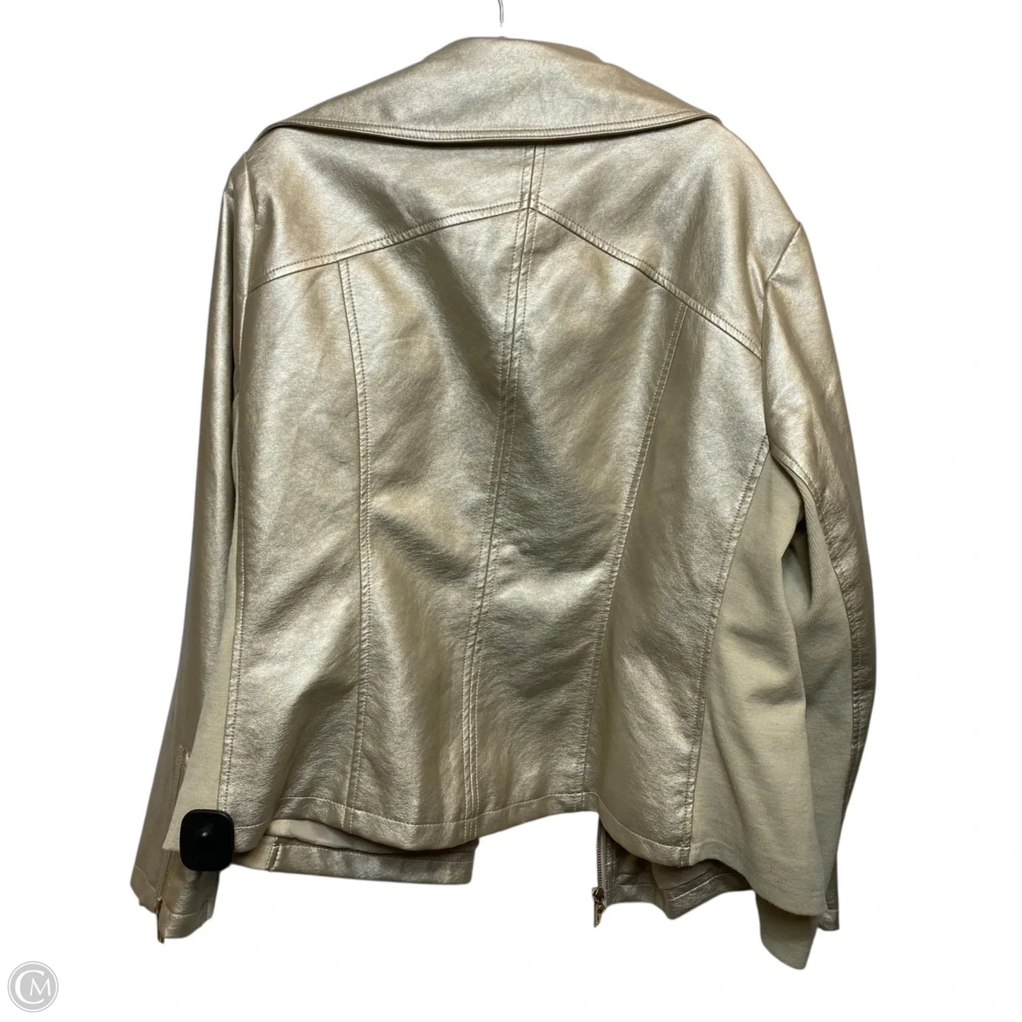 Jacket Moto By Kenneth Cole In Gold, Size: 2x