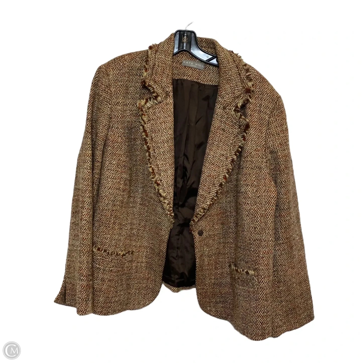 Blazer By Kate Hill In Brown, Size: 3x