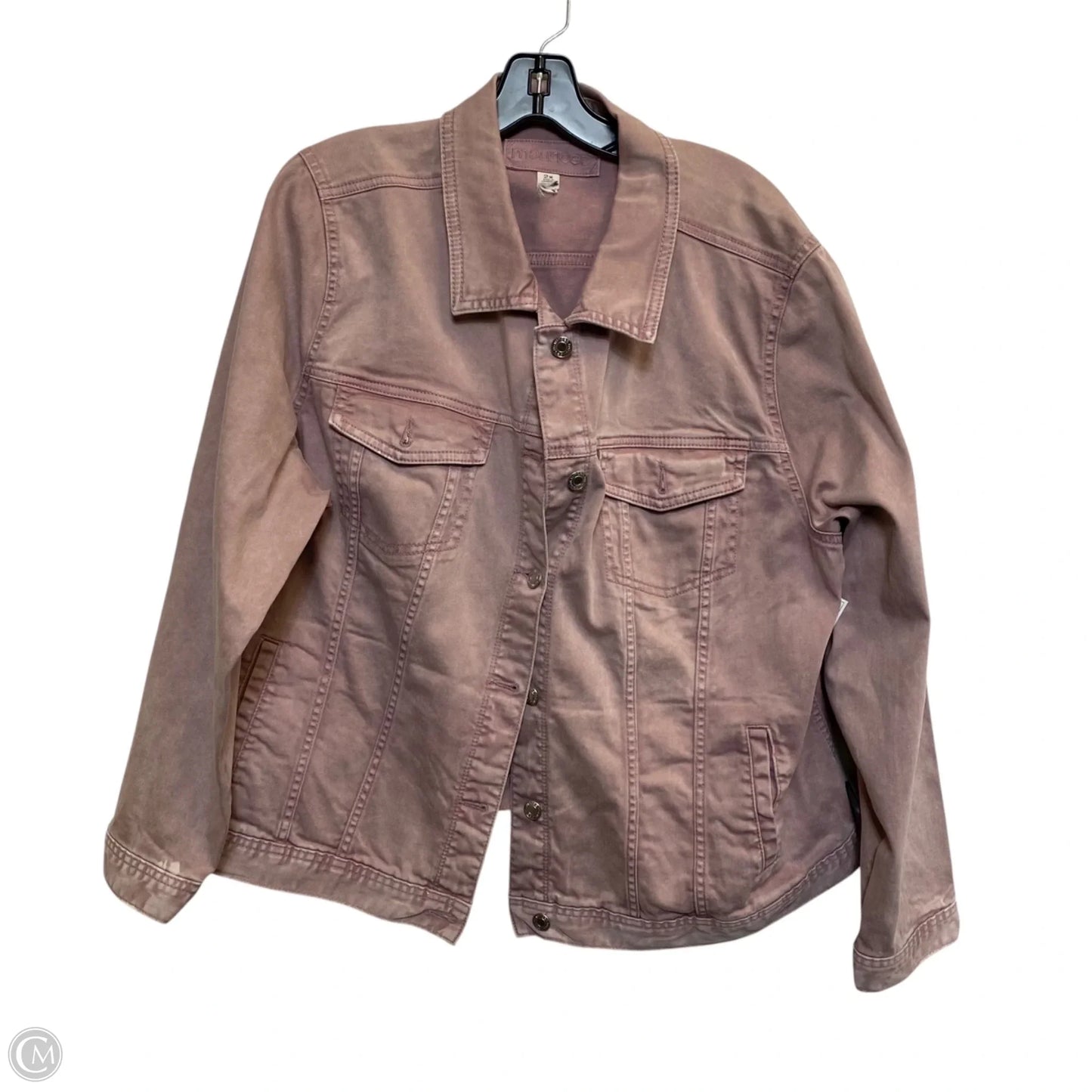 Jacket Denim By Maurices In Pink Denim, Size: 2x