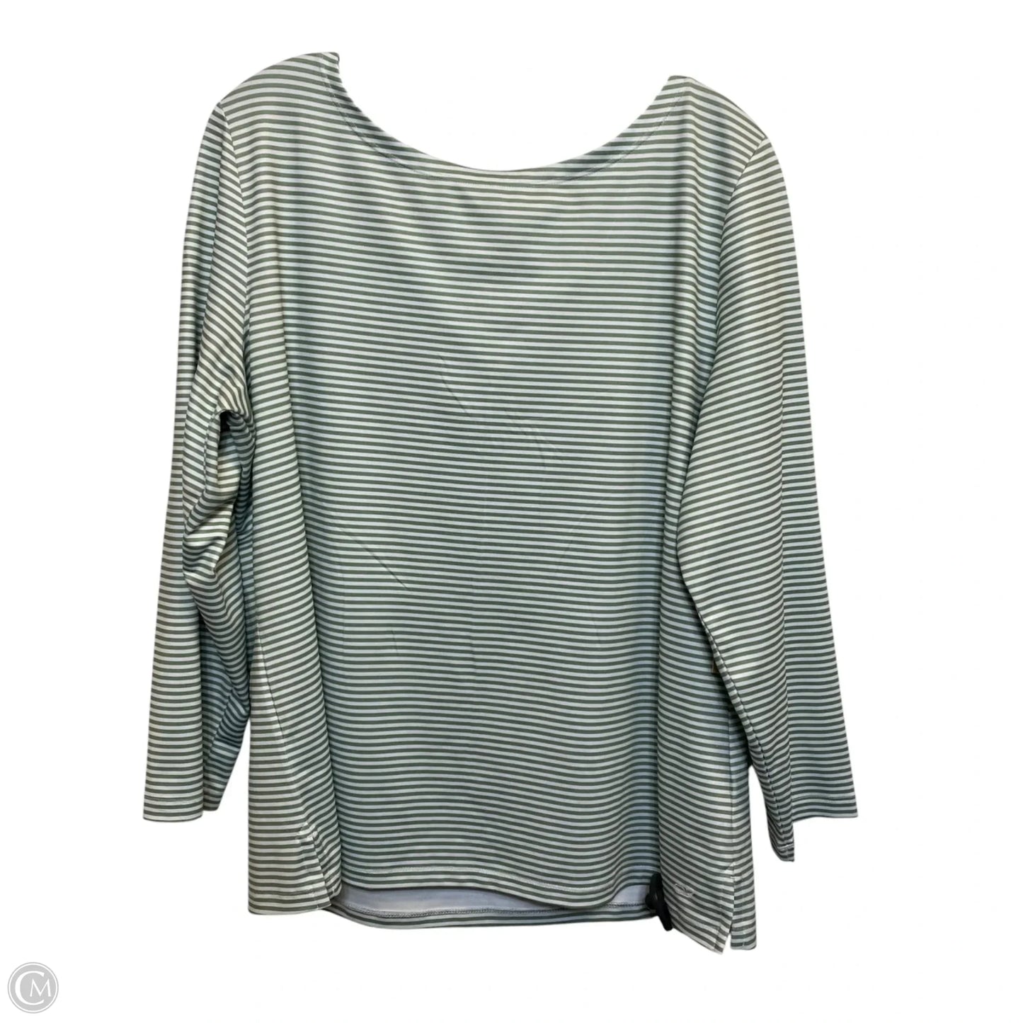 Top Long Sleeve Designer By Vineyard Vines In Green & White, Size: Xl