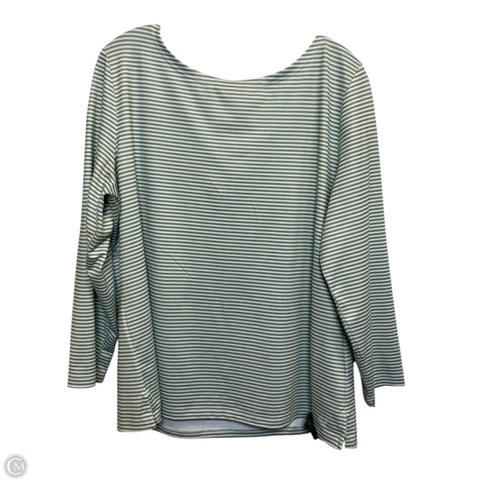 Top Long Sleeve Designer By Vineyard Vines In Green & White, Size: Xl
