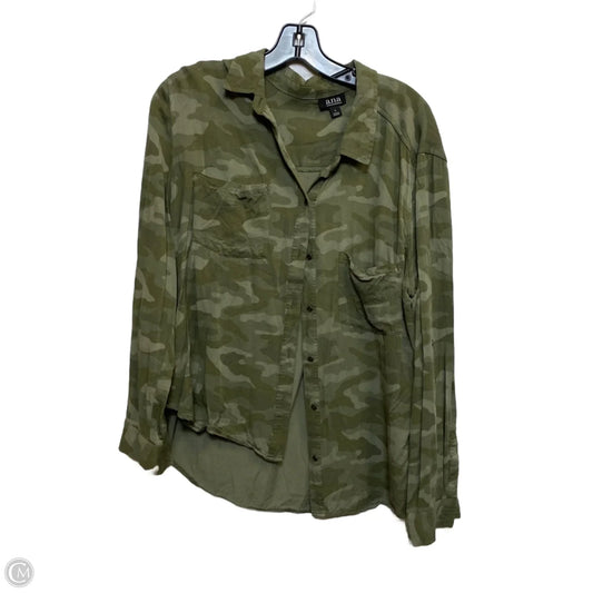Top Long Sleeve By Ana In Green, Size: L
