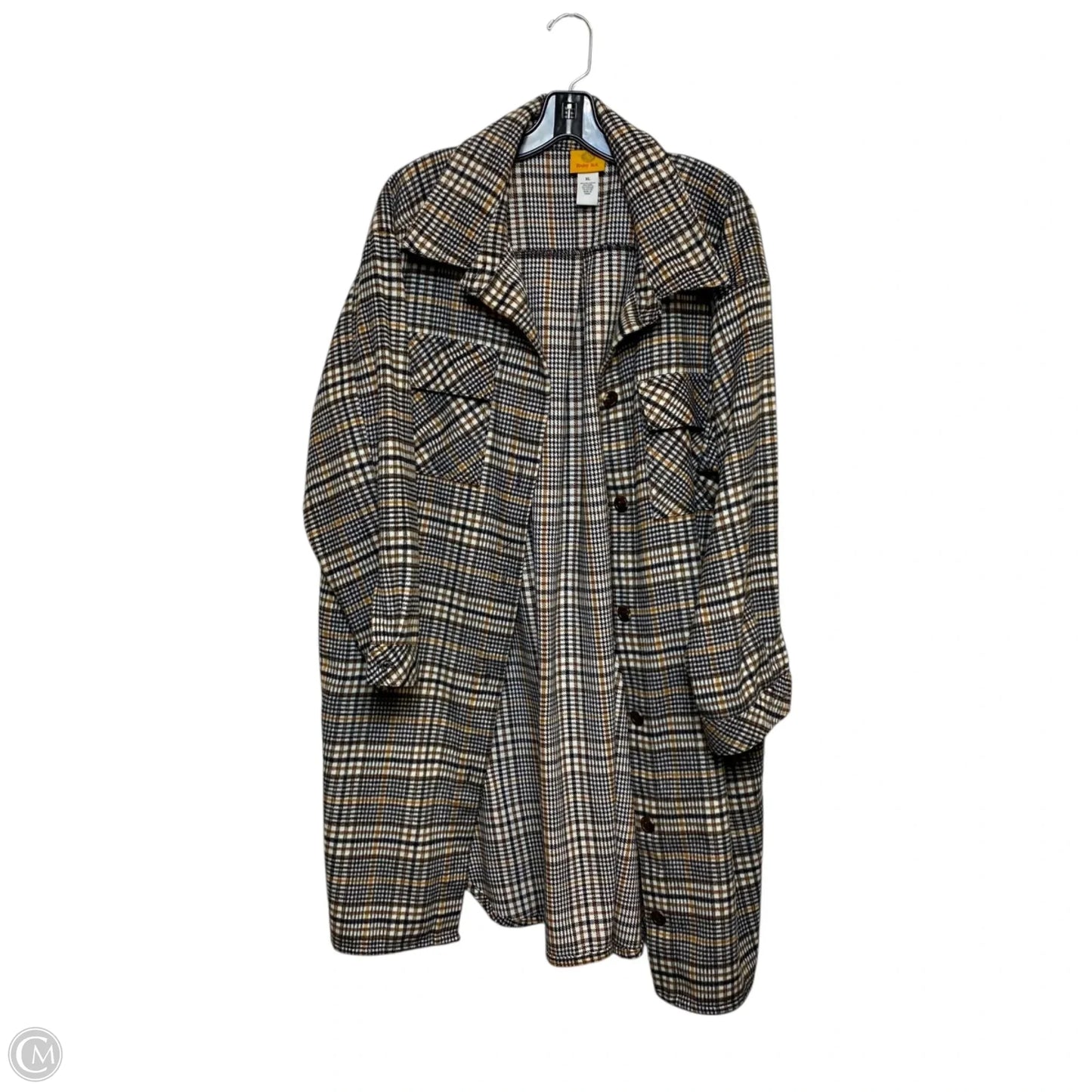 Jacket Shirt By Ruby Rd In Black & Brown, Size: Xl