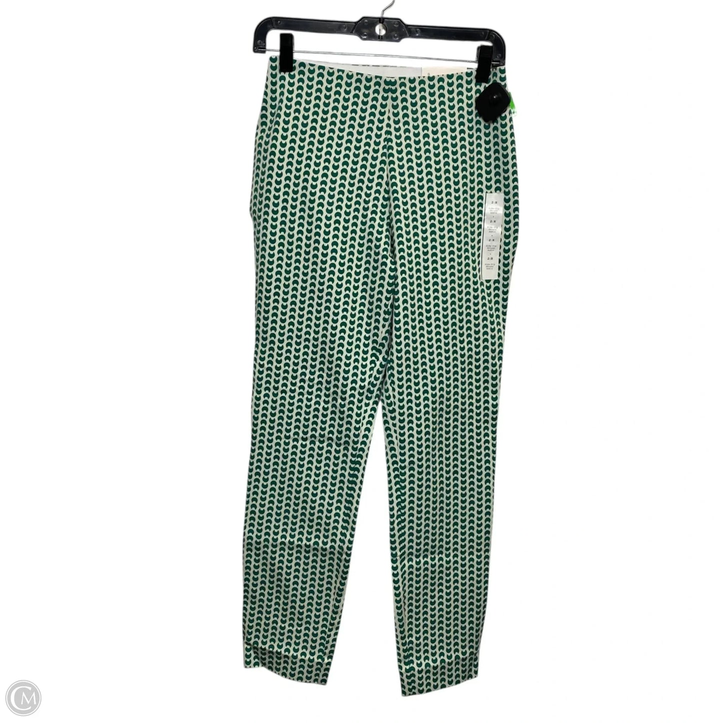 Pants Cropped By A New Day In Green & White, Size: 2