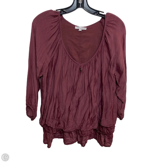 Top 3/4 Sleeve By Tempo Paris In Purple, Size: S