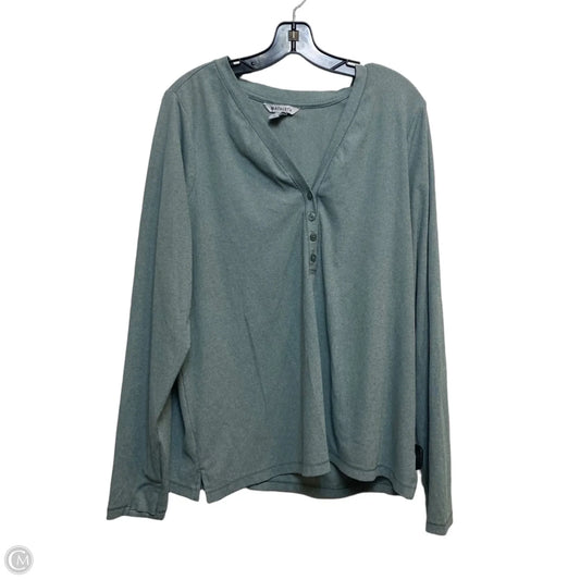 Athletic Top Long Sleeve Crewneck By Athleta In Green, Size: 2x