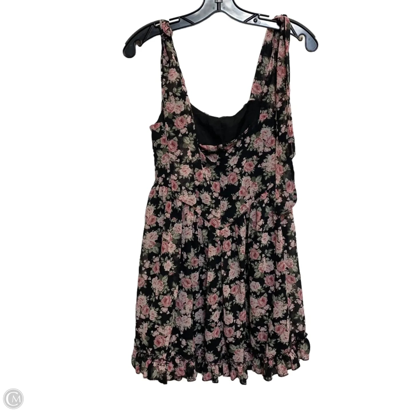 Dress Casual Short By Dazy In Black & Pink, Size: M