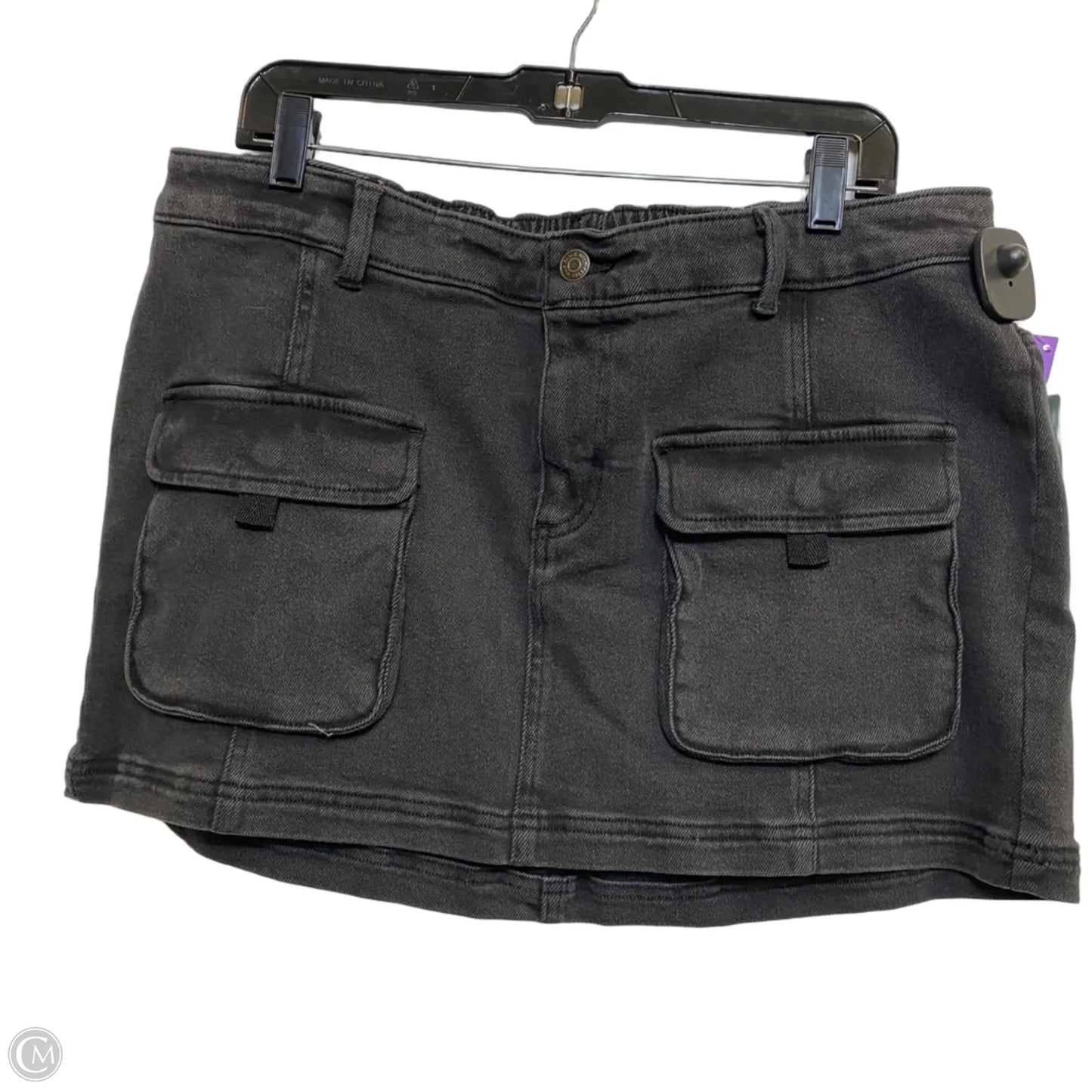 Skirt Mini & Short By Wild Fable In Black Denim, Size: L