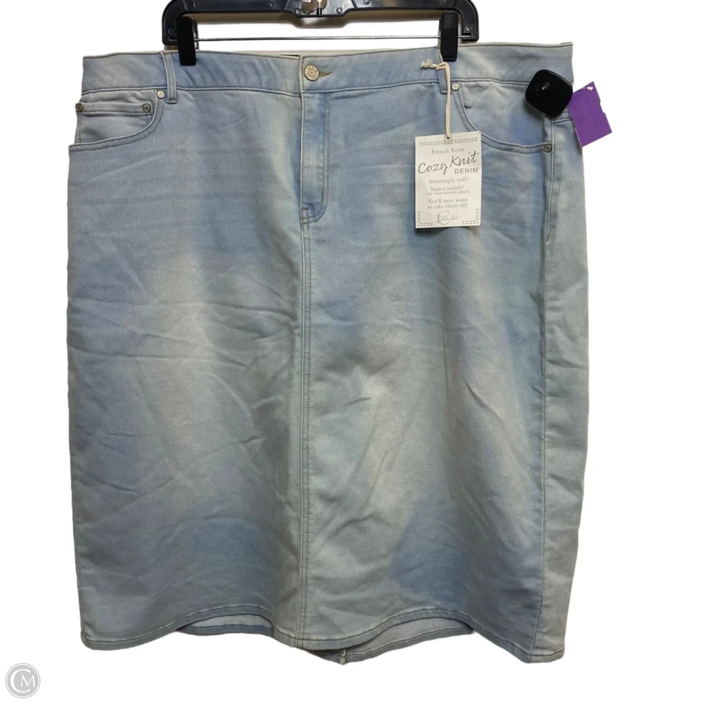 Skirt Mini & Short By Cato In Blue Denim, Size: 24