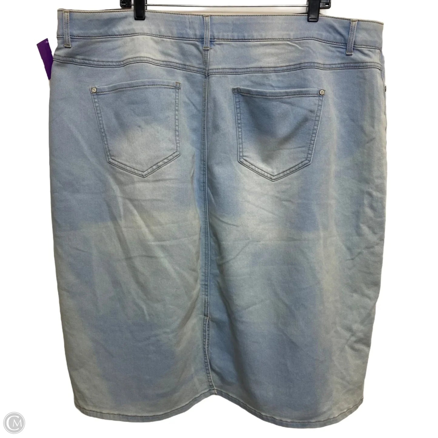 Skirt Mini & Short By Cato In Blue Denim, Size: 24