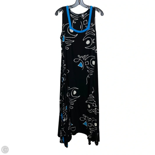Dress Casual Maxi By Iguana In Black & Blue, Size: L