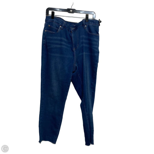 Jeans Skinny By Tahari In Blue Denim, Size: 18