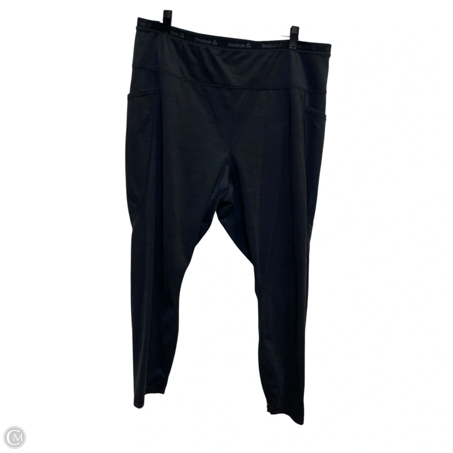 Athletic Leggings By Reebok In Grey, Size: Xxl