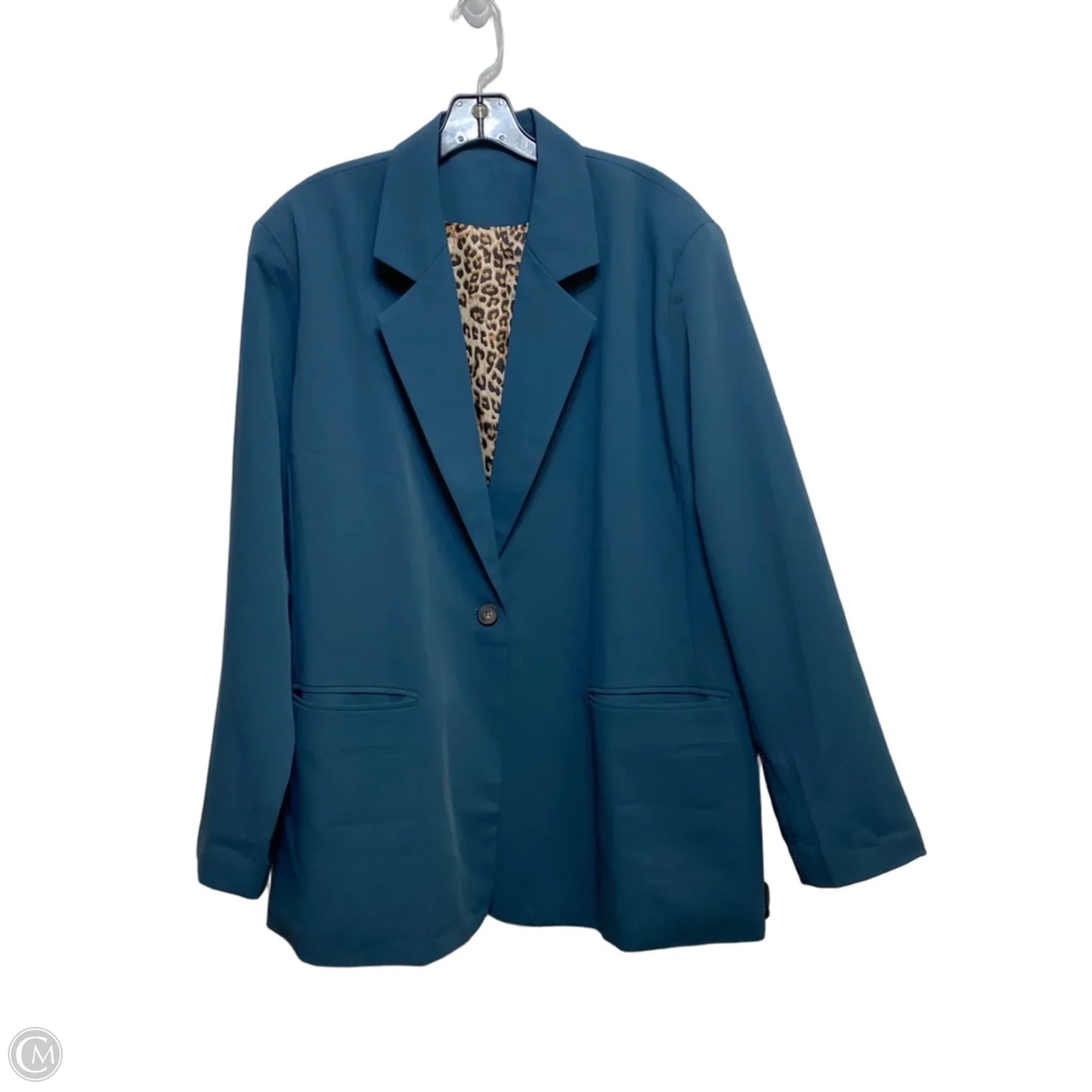 Blazer By Clothes Mentor In Green, Size: 3x