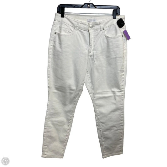 Jeans Skinny By Loft In White Denim, Size: 12