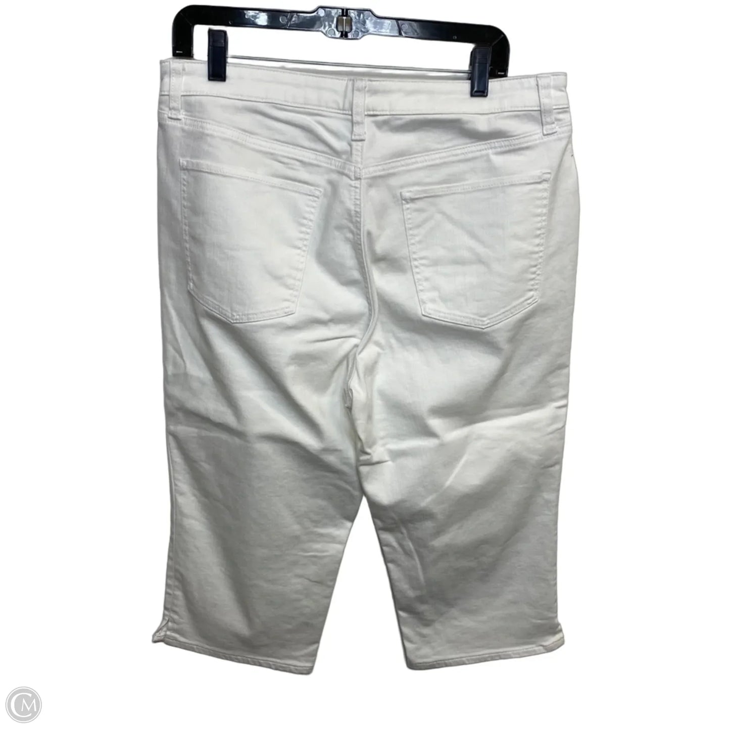 Jeans Cropped By Talbots In White Denim, Size: 12