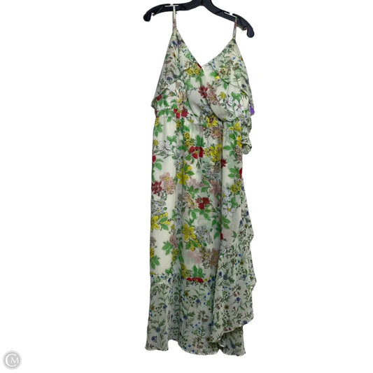 Dress Casual Maxi By Nanette By Nanette Lepore In Green & White, Size: L