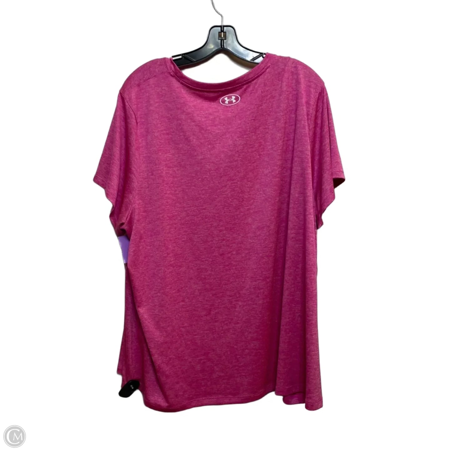 Athletic Top Short Sleeve By Under Armour In Pink, Size: 2x