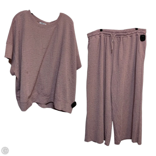 Pants Set 2pc By Double Take In Purple, Size: 3x