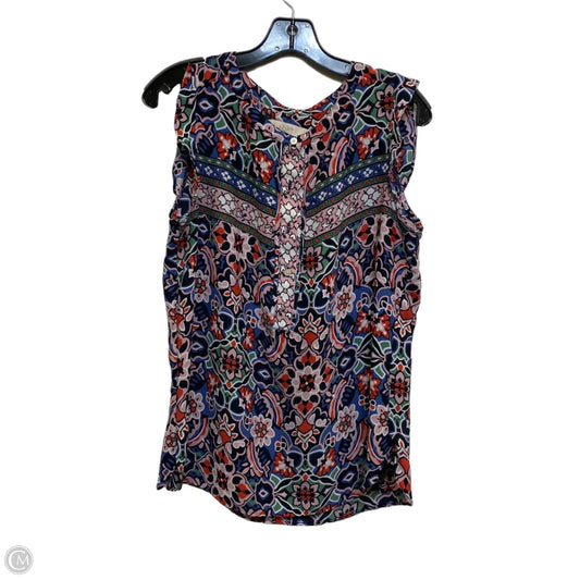 Top Sleeveless By Loft In Multi-colored, Size: M