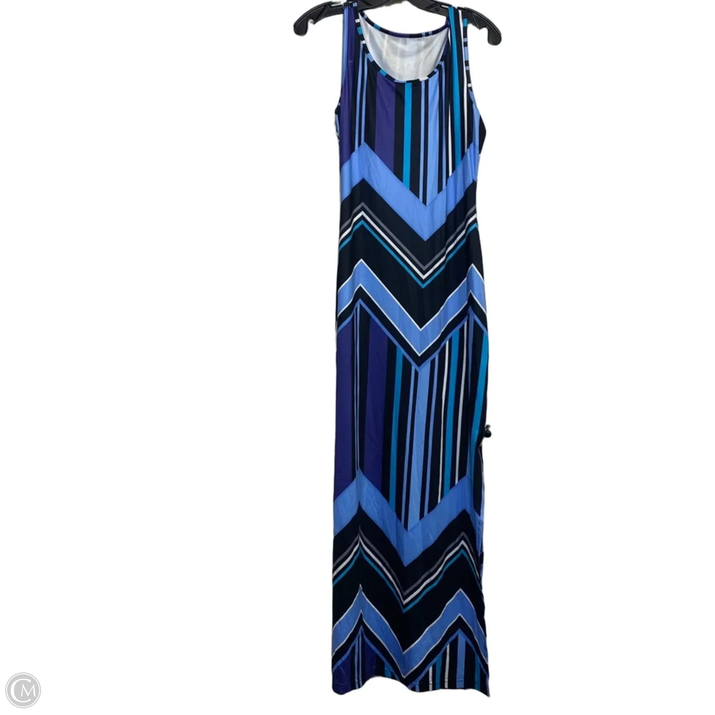 Dress Casual Maxi By Clothes Mentor In Black & Blue, Size: M