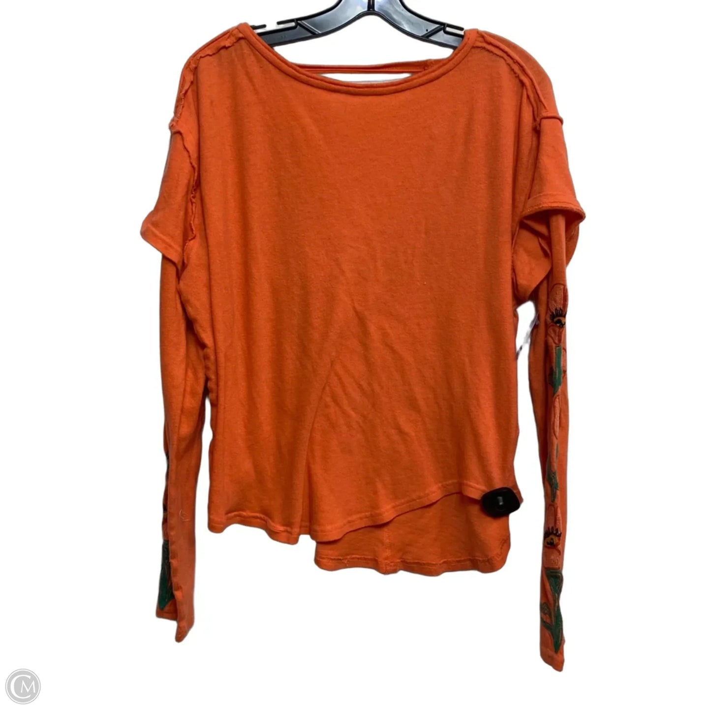 Top Long Sleeve By Free People In Orange, Size: S