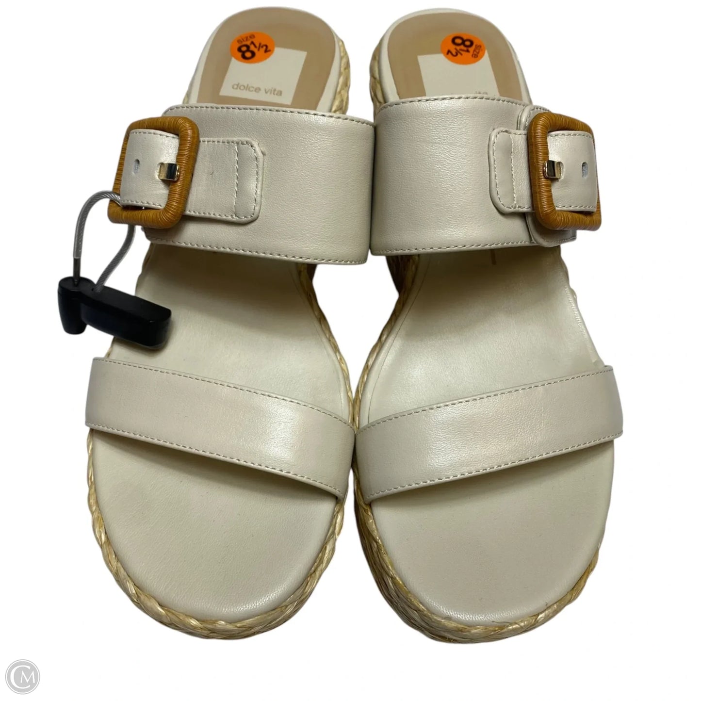 Sandals Heels Wedge By Dolce Vita In Cream, Size: 8.5