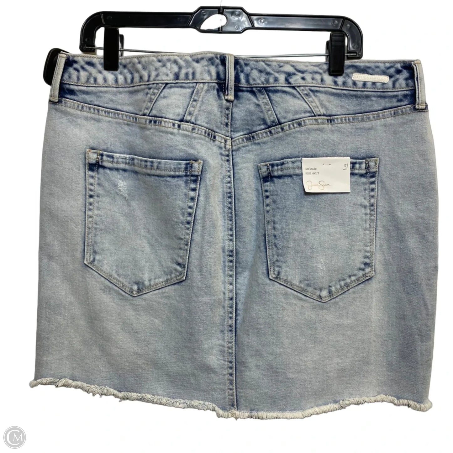 Skirt Mini & Short By Jessica Simpson In Blue Denim, Size: 12