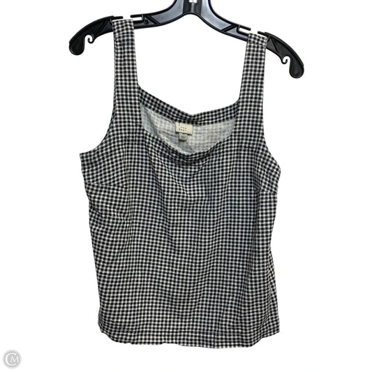 Top Sleeveless By A New Day In Black & White, Size: Medium