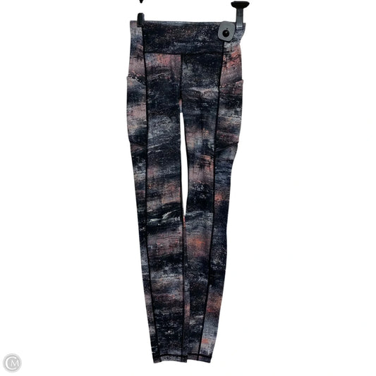 Athletic Leggings By Lululemon In Grey & Pink, Size: Xs