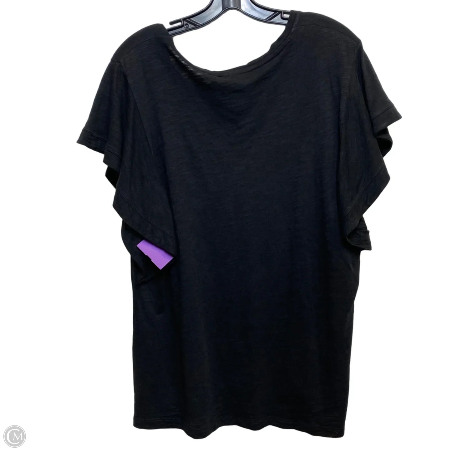 Top Short Sleeve By Chicos In Black, Size: Xl