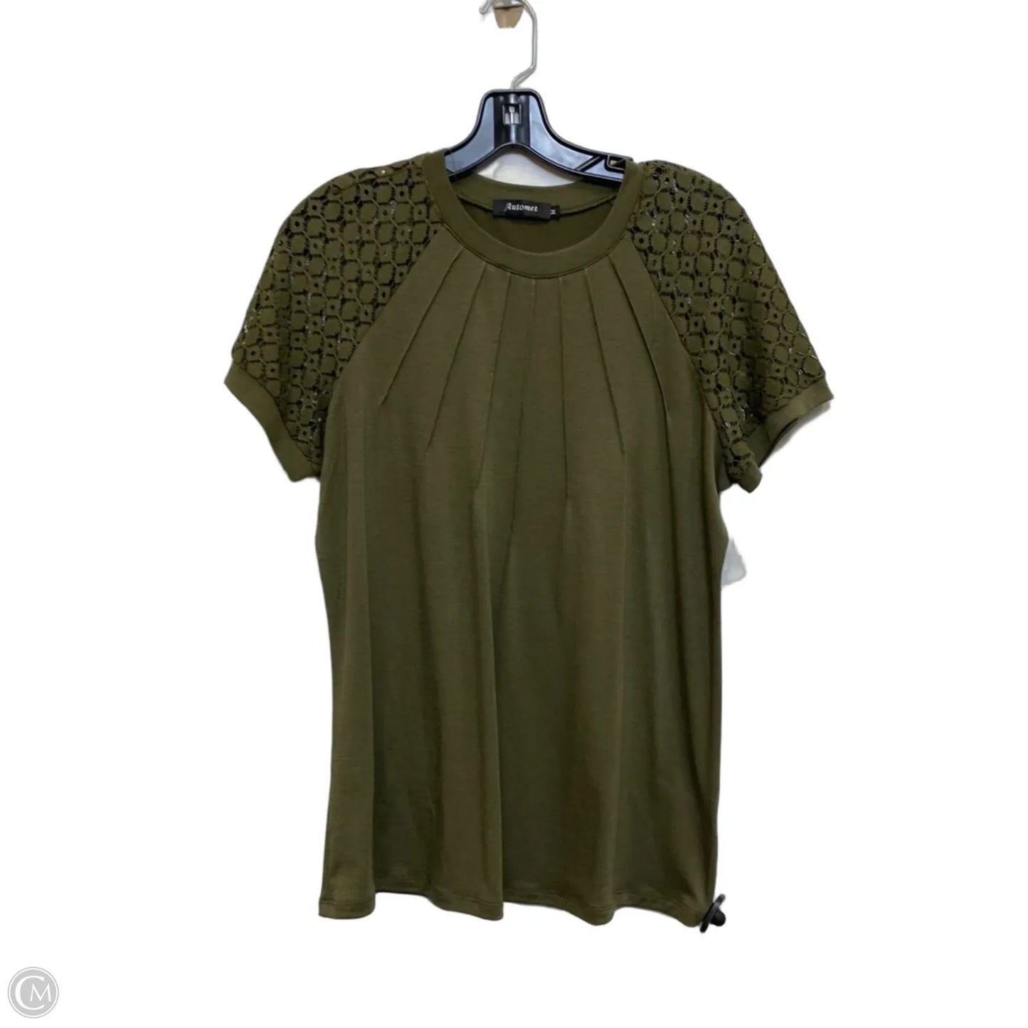 Top Short Sleeve By Automet In Green, Size: M