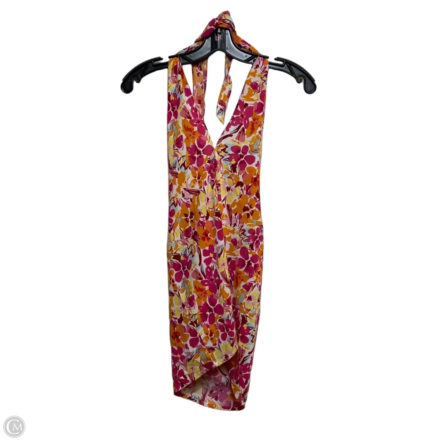 Top Sleeveless By Shein In Orange & Pink, Size: M